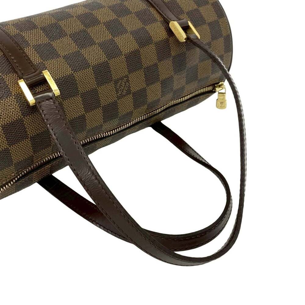 LOUIS VUITTON Brown Damier Leather Papillon 26 Boston Bag - Picture 4 of 9